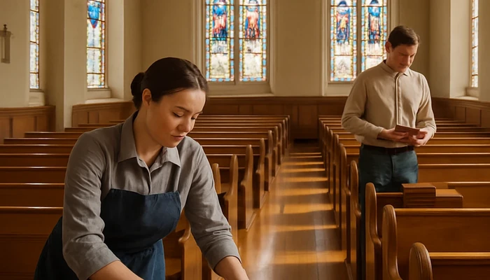 cleaning between services at chicago churches without disrupting volunteers