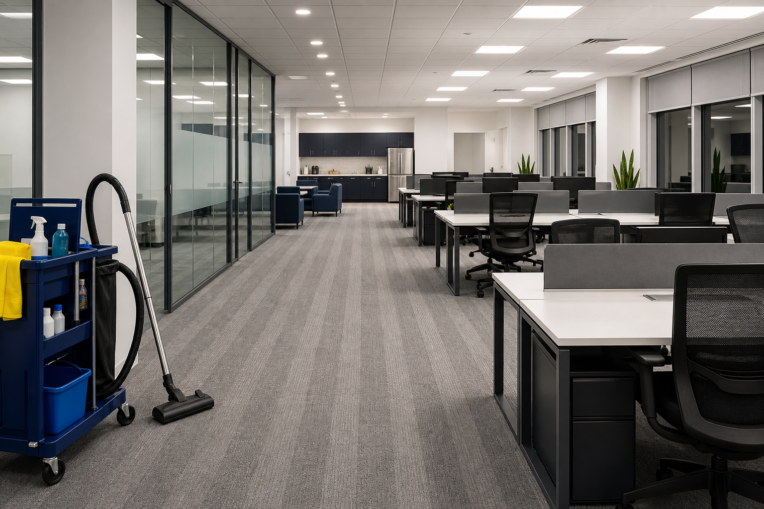Office cleaning visit in Oak Brook, IL